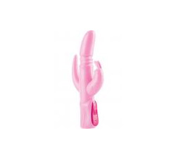 Wow Vibe Triple Ecstacy Thruster Silicone Rabbit Pink